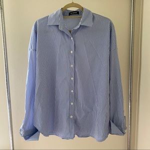 SOLD Stage stripe shirt with buttoned sleeves